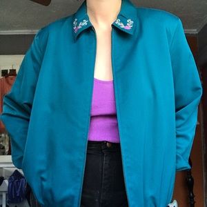 Vintage Teal Bomber
